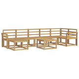 Outdoor Sofa Set 8 pcs White Solid Acacia Wood 3387978
