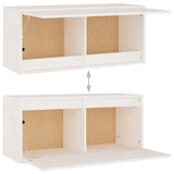 TV Cabinets 4 pcs White Solid Wood Pine 3100280