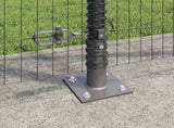 Welded Wire Fence with Concrete Base 25 x 1.2 m Grey Mesh 3352560