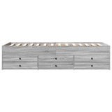 Daybed with Drawers without Mattress Grey Sonoma 75x190 cm Small Single 3280893