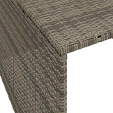 Robot Mower Garage Grey 86x90x52/57 cm Poly Rattan 365406