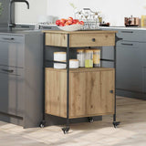 Kitchen Trolley Artisan Oak 56 x 43 x 89.5 cm Engineered Wood 871667