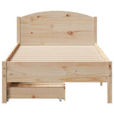 Bed Frame without Mattress 75x190 cm Small Single Solid Wood Pine 3301851