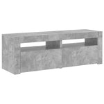 TV Cabinet with LED Lights Concrete Grey 120x35x40 cm 804359