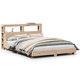 Bed Frame without Mattress 150x200 cm King Size Solid Wood Pine 3306417