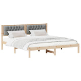 Bed Frame Light Grey 160 x 200 cm Solid Pine Wood 878174