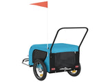 Pet Bike Trailer Blue and Black Oxford Fabric and Iron 94023