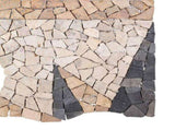 Mosaic Tiles Wind Pattern Multicolour 120 x 120 cm Marble 42033518