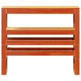 Headboard with Shelves Wax Brown 90 cm Solid Wood Pine 850898