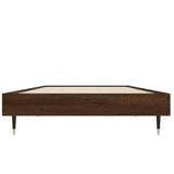 Bed Frame without Mattress Brown Oak 75x190 cm Small Single Engineered Wood 832316