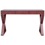 ZNTS Computer Desk Brown 115x47x77 cm Solid Mahogany Wood 337082