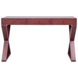 ZNTS Computer Desk Brown 115x47x77 cm Solid Mahogany Wood 337082