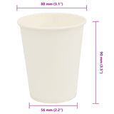 Paper Coffee Cups 1000 pcs 8oz 200ml White 4102791