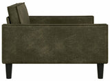 XXL Armchair Army Green Faux Suede Leather 42043541