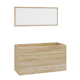 3 Piece Bathroom Furniture Set Sonoma Oak 3152850