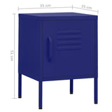 Nightstands 2 pcs Navy Blue 35x35x51 cm Steel 3095206