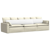 Sofa Pillows 2 pcs White 200 x 40 cm Fabric 42013879
