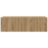 4 Piece TV Cabinet Set Wall-mounted Artisan Oak Engineered Wood 3329218