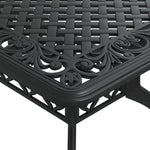 ZNTS 5 Piece Garden Dining Set Black Cast Aluminium 3216317