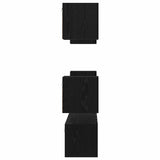 TV Cabinet Set Wall-mounted 6 pcs Black Oak Engineered Wood 3393142