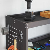 Tool Trolley with Shelf Black 75 x 35 x 73 cm Cold-rolled Steel 874539