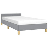 Bed Frame without Mattress Light Grey Twin XL Fabric 347450