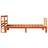 Bed Frame with Headboard without Mattress Wax Brown 90x190 cm Single 3306123