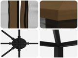 6 x 3 m Taupe Polyester and Steel 190 3376024