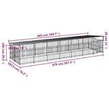 Outdoor Dog Kennel with Roof Steel 13,14 m 3124612