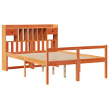 Bookcase Bed without Mattress Wax Brown 160x200cm Solid Wood Pine 3322075