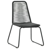 Dining Set Black and Brown WPC, Aluminium, PVC Rattan, Steel 3060125