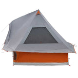 Tipi Tent with Roof Grey and Orange 466 x 310 x 240 cm Taffeta 42000959