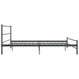 284684 Bed Frame without Mattress Grey Metal 180x200 cm Super King