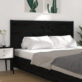 Headboard Black 206x4x100 cm Solid Wood Pine 818744