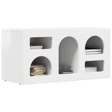 TV Cabinet High Gloss White 80 x 35 x 40 cm Engineered Wood 891278