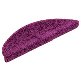 Stair Mats 10 pcs 56x17x3 cm Violet Half Round 149793