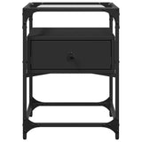 Bedside Cabinets 2 pcs Black 40x40x55 cm Engineered Wood 846075