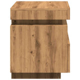 ZNTS Bedside Cabinets with LED Lights 2 pcs Artisan Oak 40x39x48.5 cm 857661