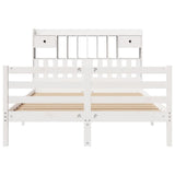 Bookcase Bed without Mattress White 160x200 cm Solid Wood Pine 3321943