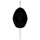 Wall Hung Urinal with Flush Valve Ceramic Black 143992