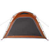 Camping Tent 4-Person Grey and Orange Quick Release Waterproof 94358
