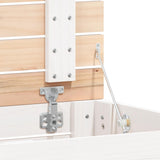 Laundry Basket White 88.5x44x76 cm Solid Wood Pine 832324