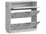 Shoe Cabinet HOORN 78 x 24 x 100 cm Engineered Wood Grey Sonoma 897321
