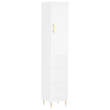 Highboard White 34.5x34x180 cm Engineered Wood 3198969