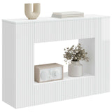 Console Table High Gloss White 101 x 29 x 74 cm Engineered Wood 899881