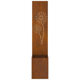 Garden Privacy Screen Rusty 32 x 32 x 150 cm Weathering steel 876391