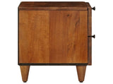 Bedside Cabinet 2 pcs Brown 40 x 33 x 46 cm Solid Mango Wood 4018223