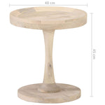 ZNTS Side Table Ø40x45 cm Solid Mango Wood 320600