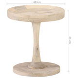ZNTS Side Table Ø40x45 cm Solid Mango Wood 320600
