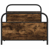 Bed Frame Without Mattress 90x190 cm Single Smoked Oak Engineered Wood 4100219